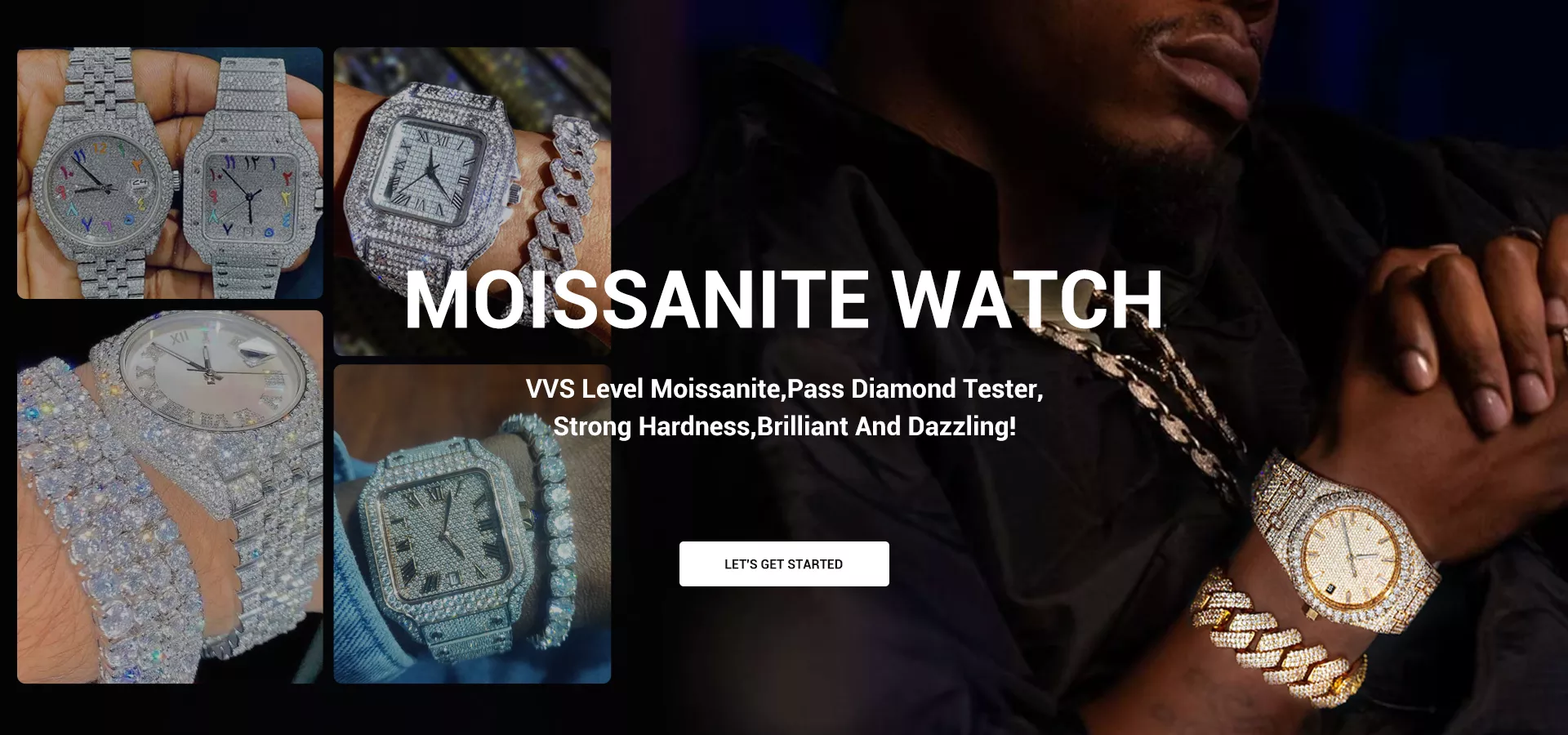 Moissanite Watches, Custom Moissanite Watch, Moissanite Watch Manufacturer