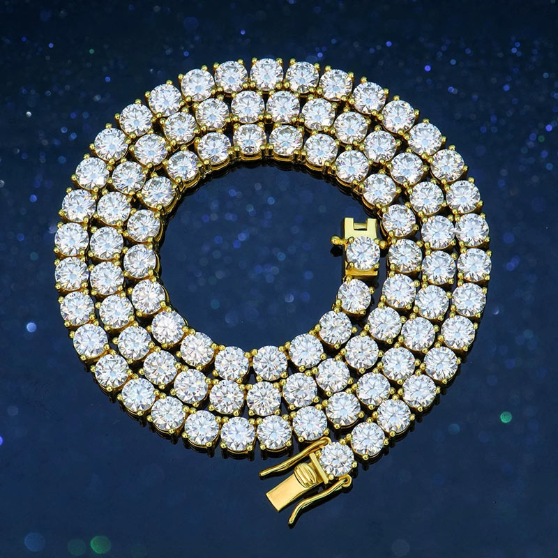 Luxury Moissanite Chain Past Diamond Tester