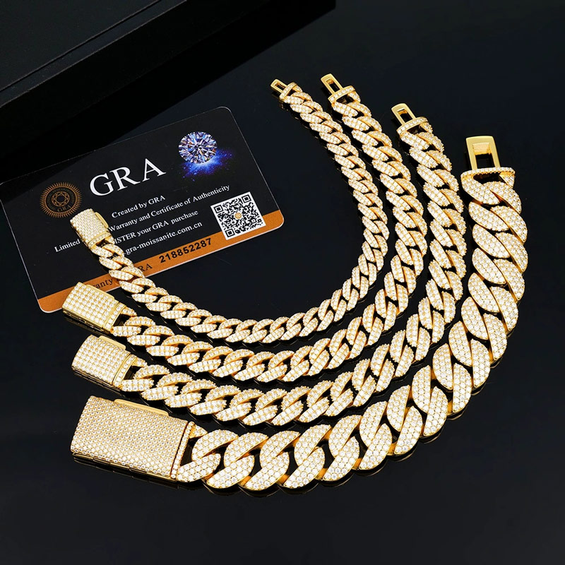 Luxury VVS Moissanite Diamond Big Cuban Bracelets