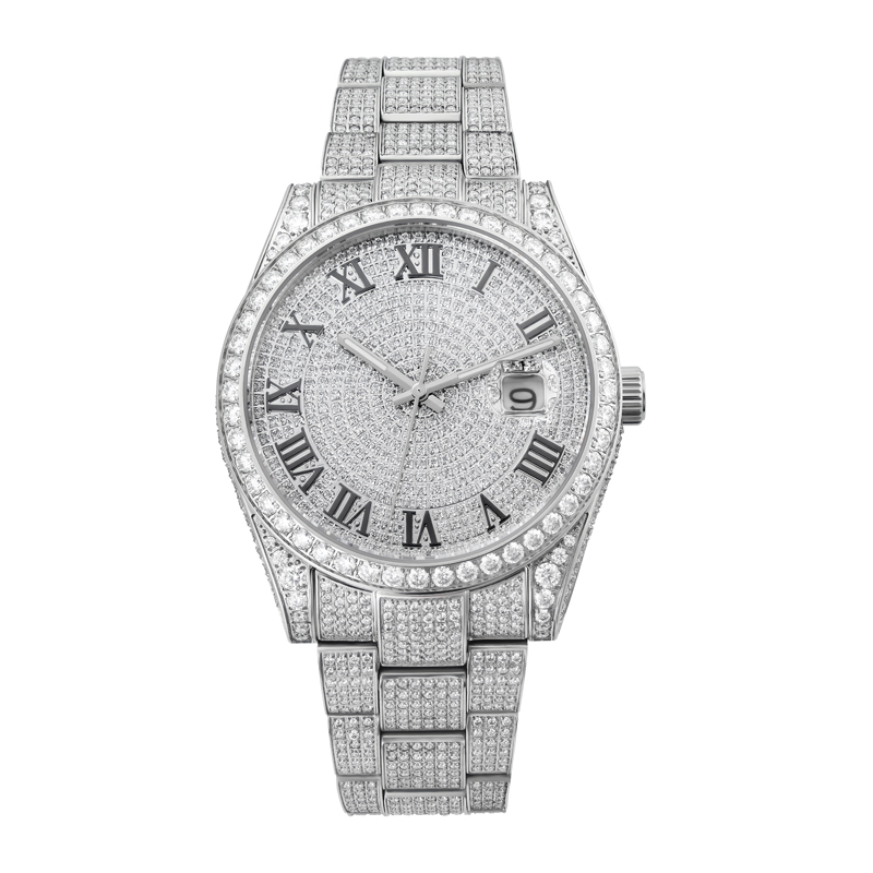 Ice Out Hip Hop VVS Moissanite Watch Past Diamond Tester