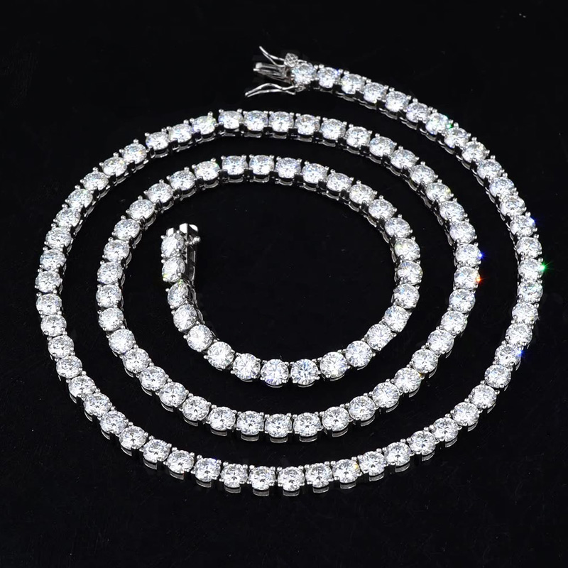 Prenium Quality Minimalist VVS Moissanite Tennis Necklace Chain