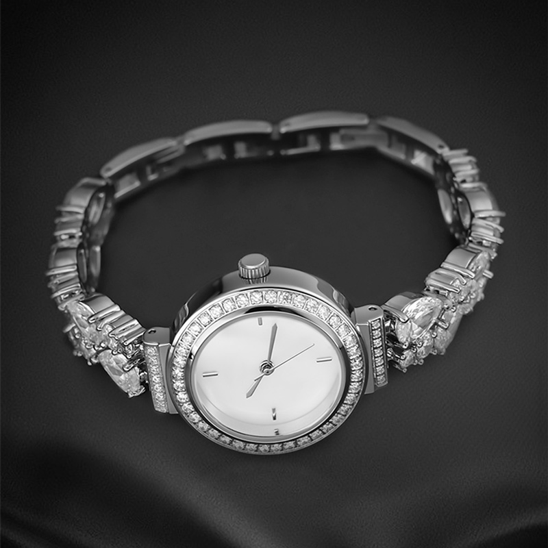 Custom Luxury Ladies Zircon Diamond Bracelet Jewelry Watch
