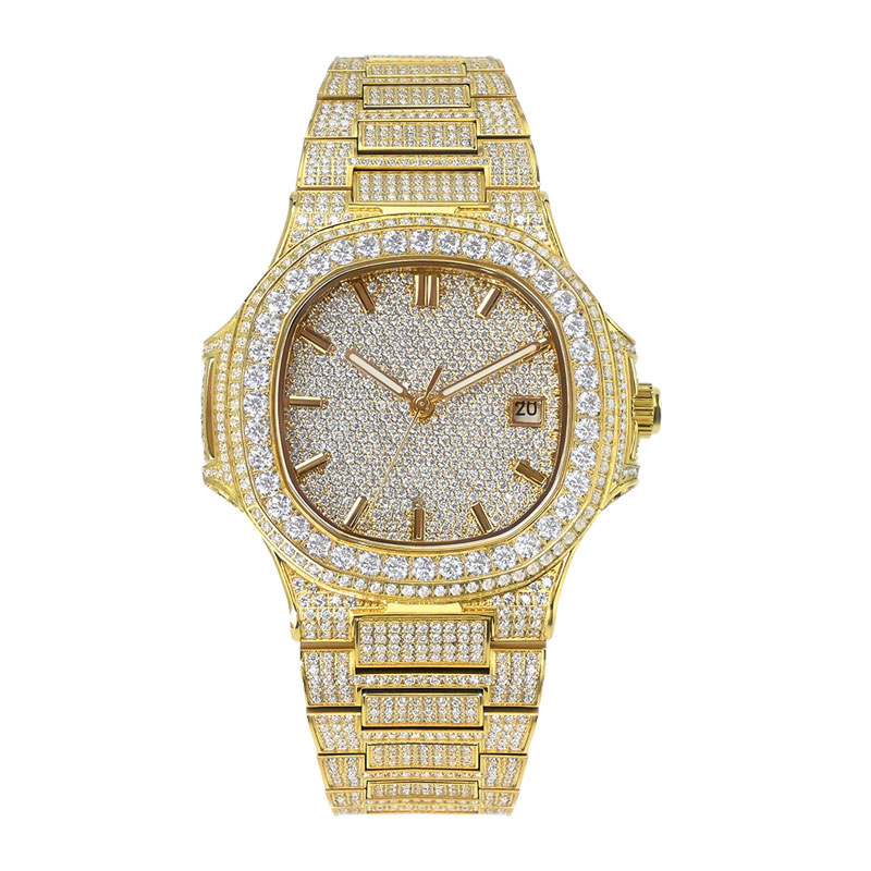 Buss Down Jewelry Hip Hop VVS Moissanite Diamond Watch